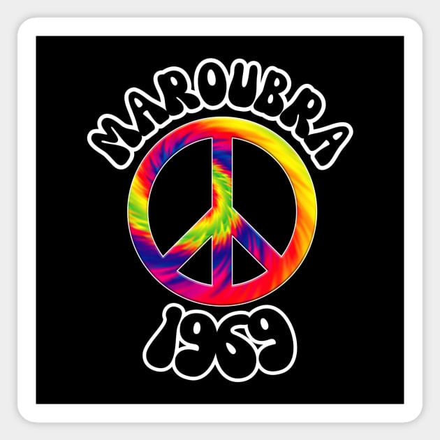 MAROUBRA HIPPY DESIGNS - CIRCA 1969 Sticker by SERENDIPITEE